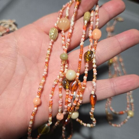 Set of 3 vintage beaded necklaces - Picture 8 of 8